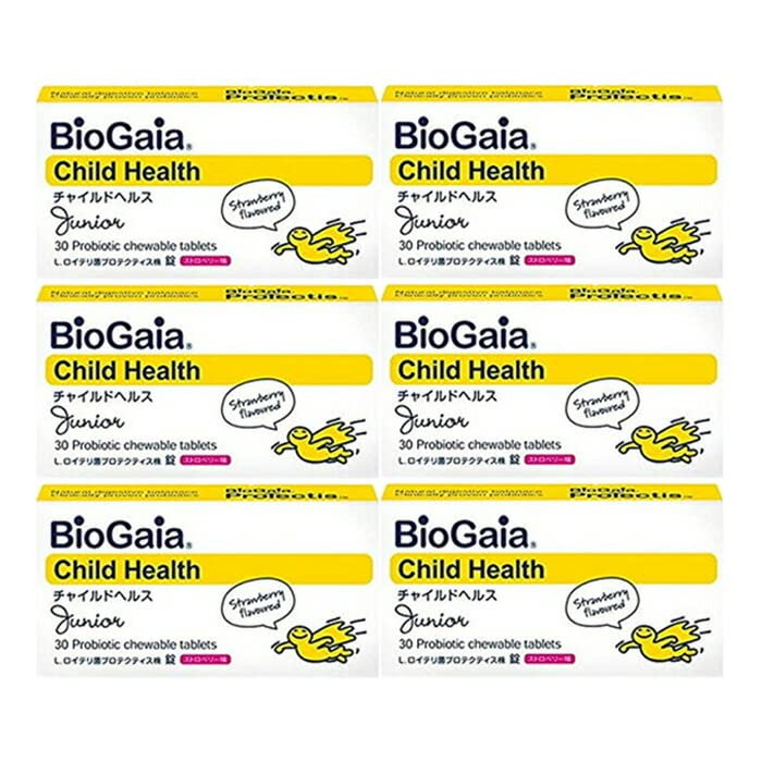 バイオガイア チャイルド ヘルス BioGaia Child Health 6点セット ストロベリー味 (30錠))